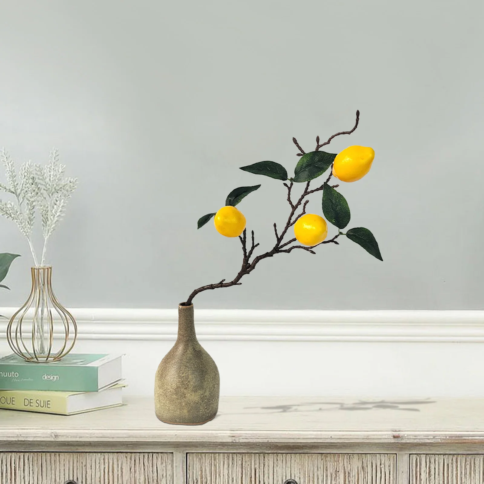 Artificial Tangerine Branches Fruit Flower Props Simulated Fruit Green Leaves Kumquat Simulation Orange Home Decor