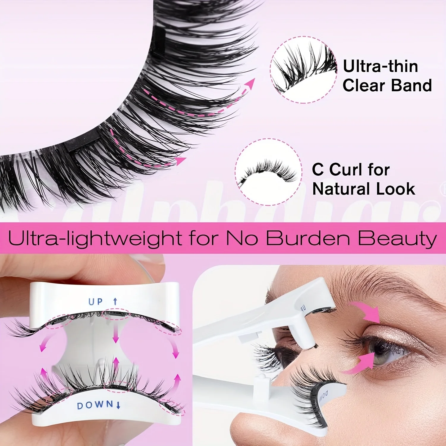 Krafty Magnetische Wimpern, Krafty Magnetische Wimpern, Krafty Magnetische Wimpern Kein Kleber erforderlich, wiederverwendbarer natürlicher Look Krafty
