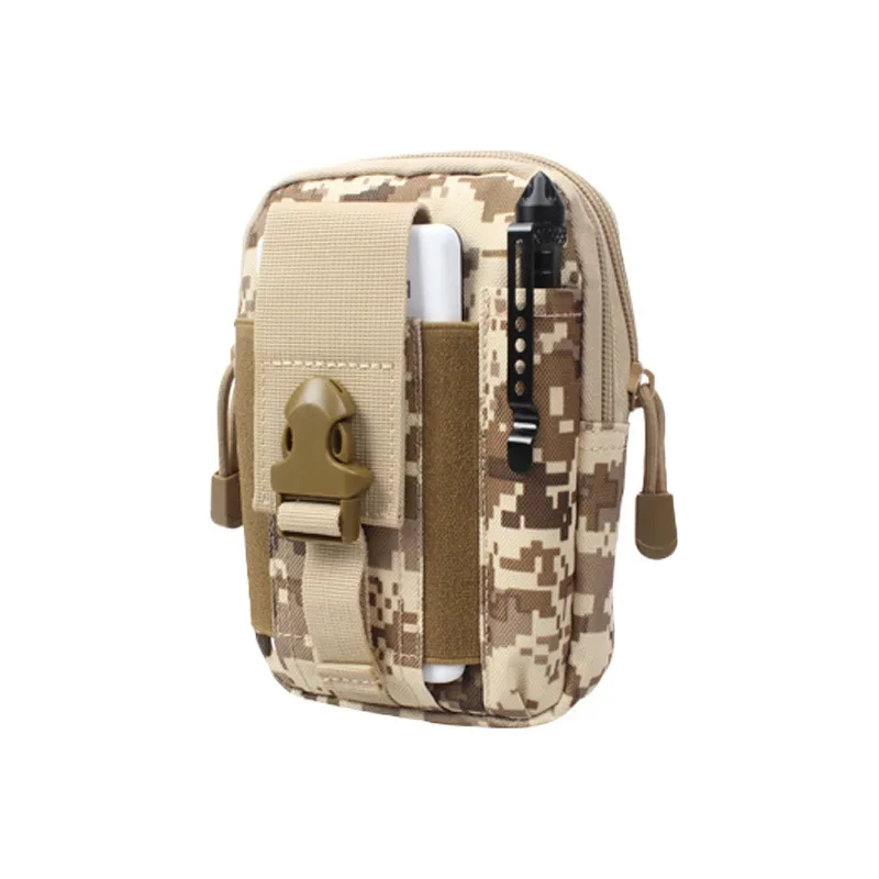 Army Camouflage Sports Waist Bag Waterproof Nylon Multifunction Phone Pouch Tactical Package