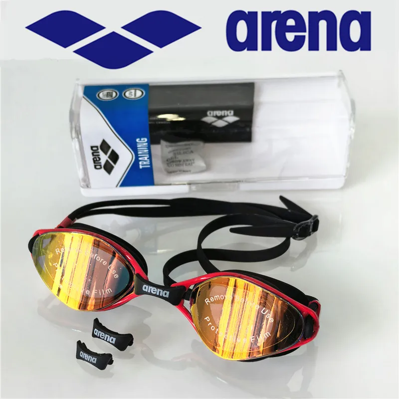 ARENA Professional Waterproof and Anti Fog High-Definition Adult Swimming Goggles Silicone Swim Cap