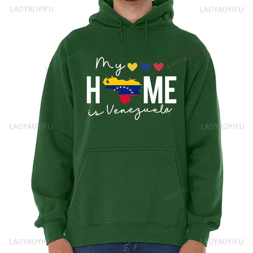 Venezuela Is My Home Sweater 2024 Fashion Venezuela Unisex Hoodie A Gift To Venezuela Freedom Long Sleeve Sweatshirt