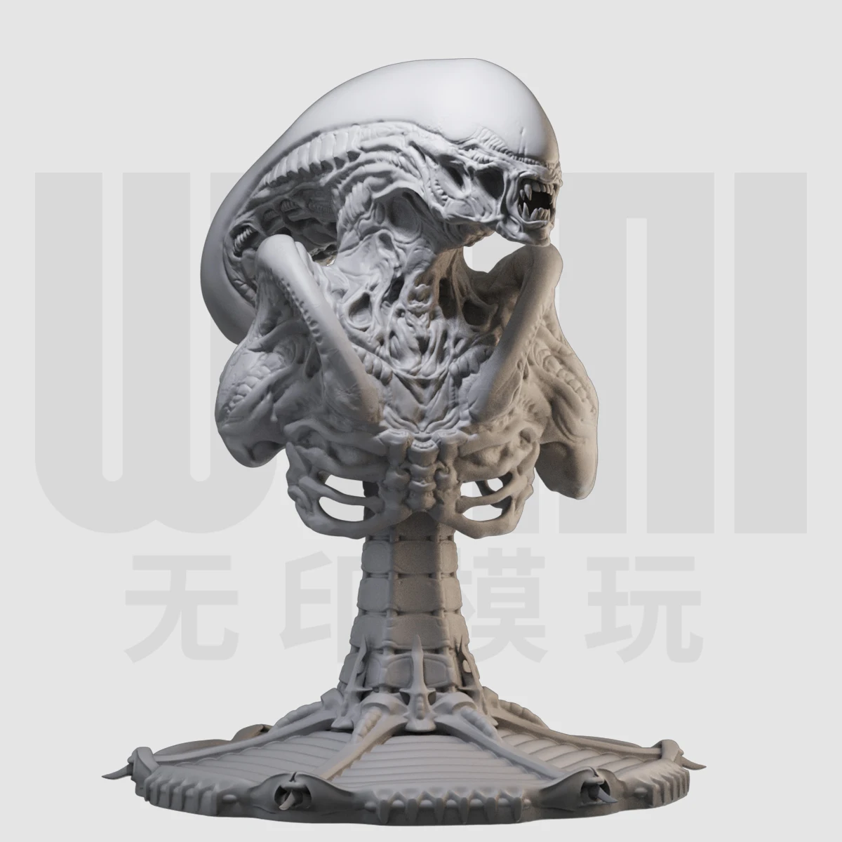 1/10  bust resin white model GK hand model