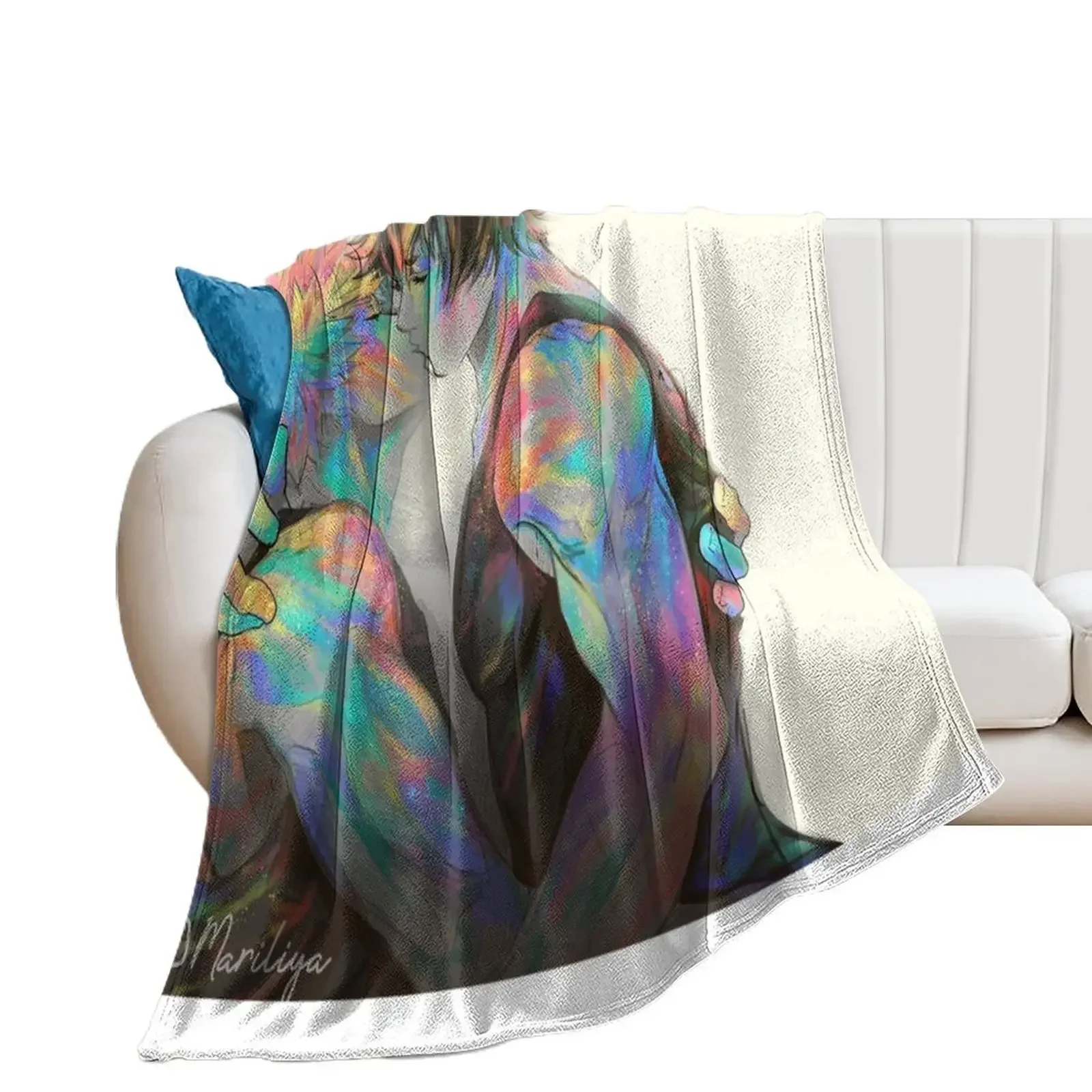 

pridepaint kiribaku LGBT pride Throw Blanket Luxury St Large Blankets