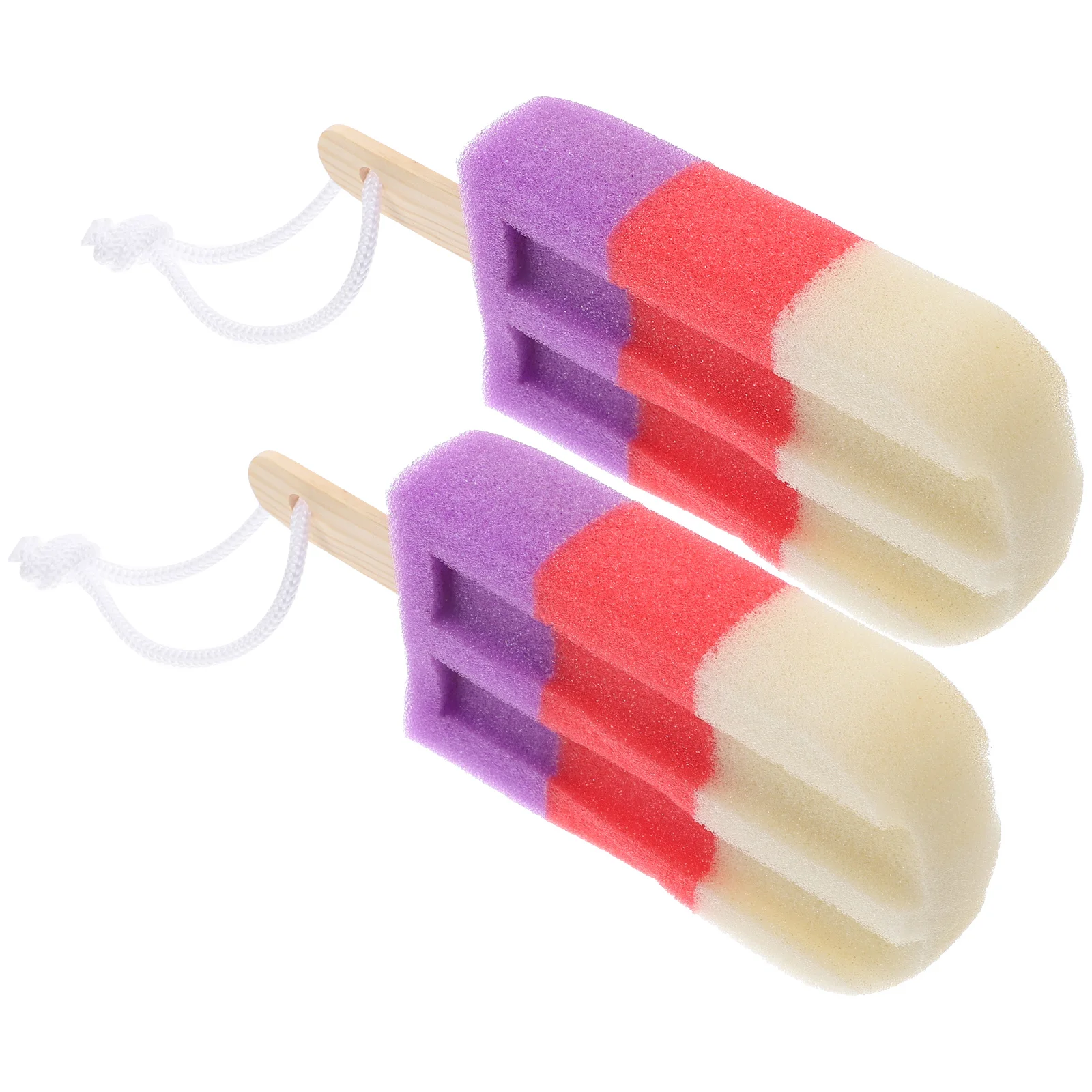 

2pcs Ice Cream Shape Shower Bath Ball Soft Sponge Dead Skin Remover Cute Bathing Towel Body Scrubber Foam Maker