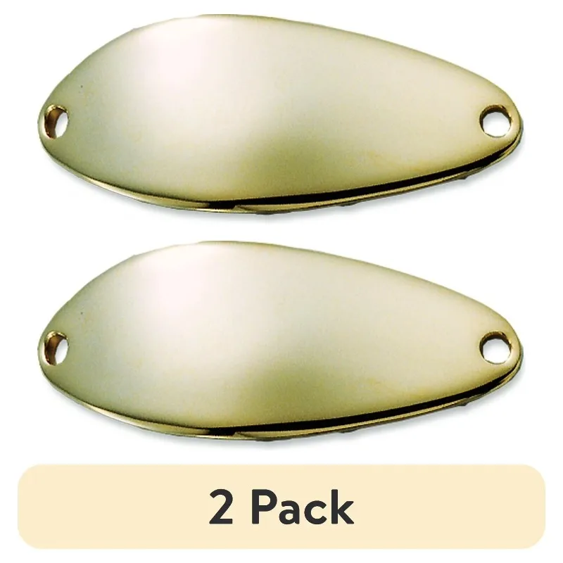 (Paquete de 2) Little Cleo de agua dulce, señuelo de pesca, 1/8 oz., Gold Lake River
