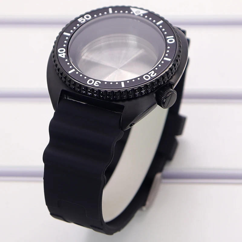 Saphirglas 45mm Uhrengehäuse Edelstahl für Mod 6105 Turtle Abalone Gehäuse für Seiko NH35 NH36 Uhrwerk Uhrenzubehör – Detail 6