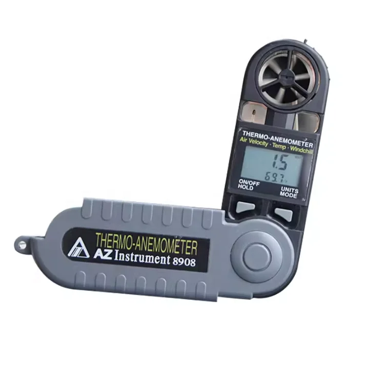 AZ8908 High Precision Folding Wind Speed Detector Digital Wind Speed Meter Fold-down Air Flow Meter