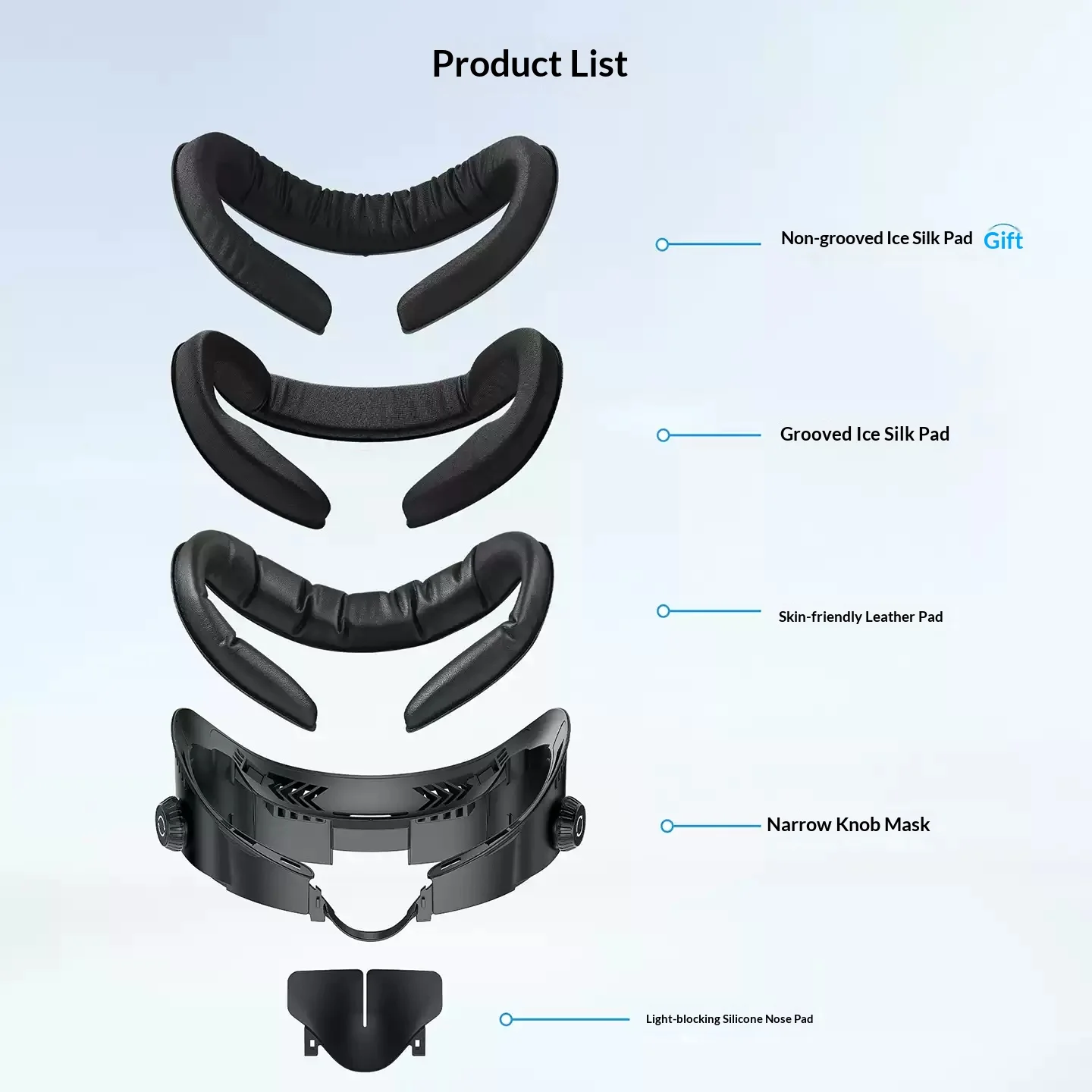 AMVR Mask VR Headset Air magnetic suction mask VR Glasses Ventilation, heat dissipation and anti-fog parts For quest3