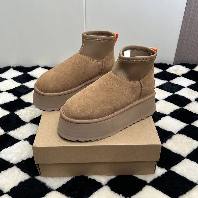 2025 جديد جلد الغنم الفراء المتكاملة أحذية الثلوج حجم 35-42 أحذية الشتاء الدافئة المريحة للرجال والنساء #6