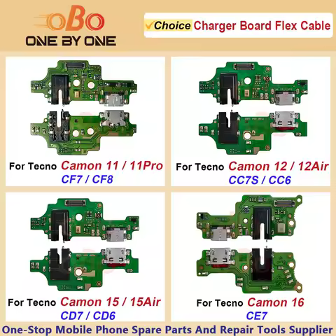 USB Charging Port Board For Tecno Camon 11 12 15 Air 16 Pro Premier CC6 CD7 CE8 Charger Dock Connector Flex Cable Repair (1PC)