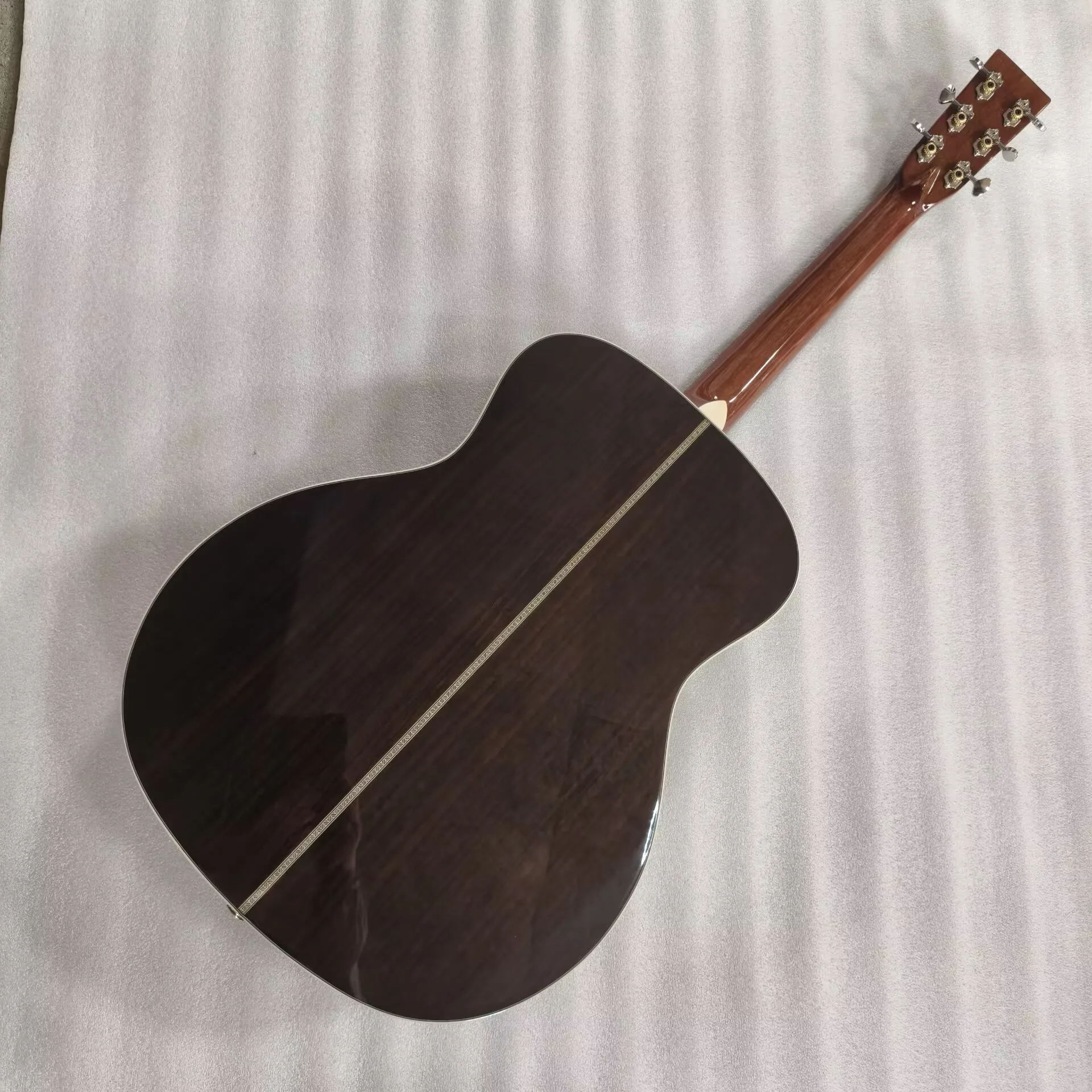 OM28 upgrade left handed guitar Professional OM28JM Guitar, OM Acoustic Guitar with Soundhole Pickups and free gig bag