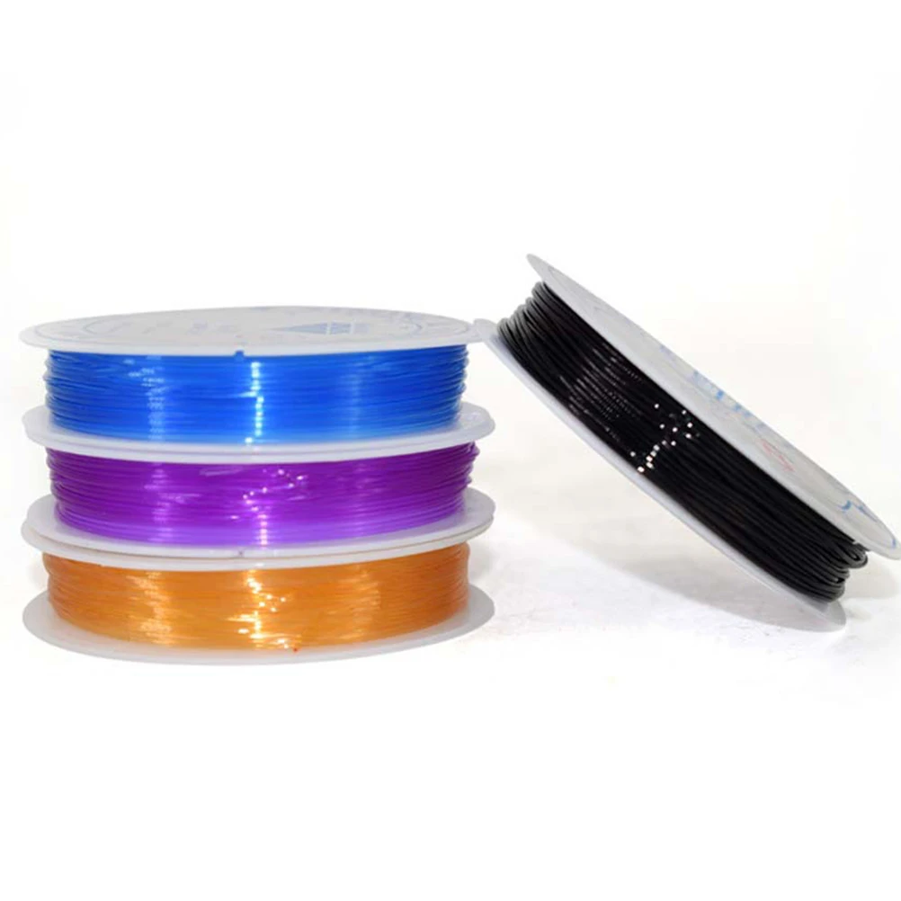 

10 Rolls Transparent Elastic Cord Sturdy Stretchable DIY Craft Material Beads Wire for Bracelets Necklaces Elastic String