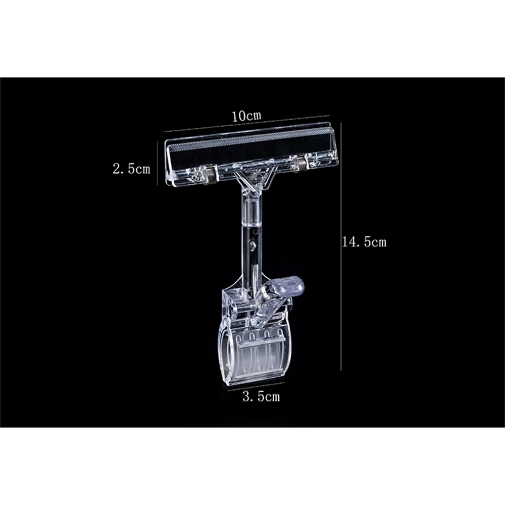 Pop Sign Clip Price Tag Display Clamp Name Card Clip Note Memo Photo Clip Shelf Talker Label Holder Black Promotion Label Clip