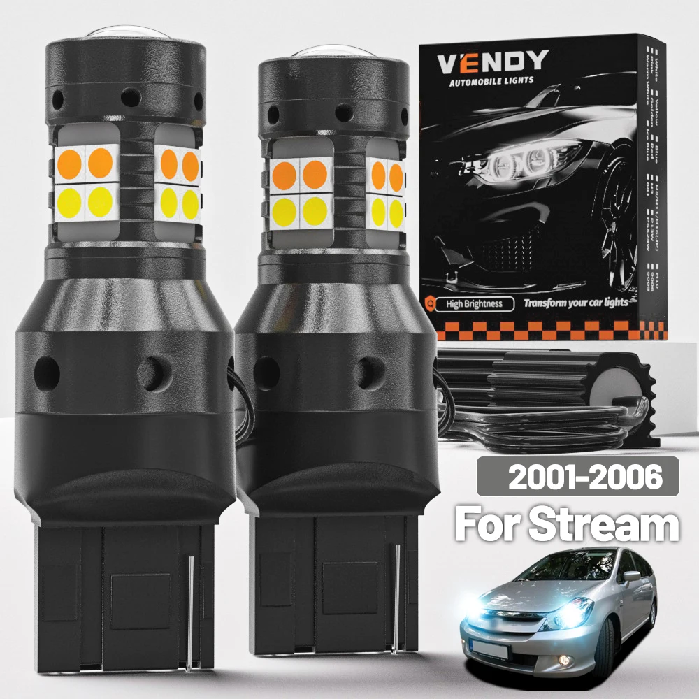 

2pcs For Honda Stream 2001-2006 Dual Mode LED Turn Signal+Daytime Running Light DRL 2002 2003 2004 2005 Canbus Accessories