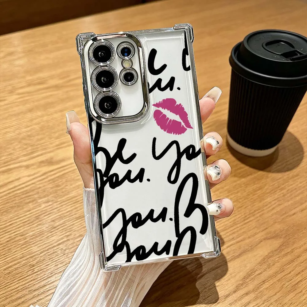 

You Be You Lips Anti-Drop Funda For Samsung Galaxy S26 S25 S24 S23 S22 S21 FE Ultra Plus 5G Soft Cover Phone Case