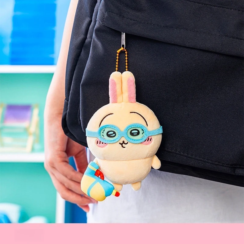 Chiikawa Usagi Kawaii Anime Cartoon Swimming Goggles Plush Pendant Official Authentic Surrounding Fashion Hanging Ornaments