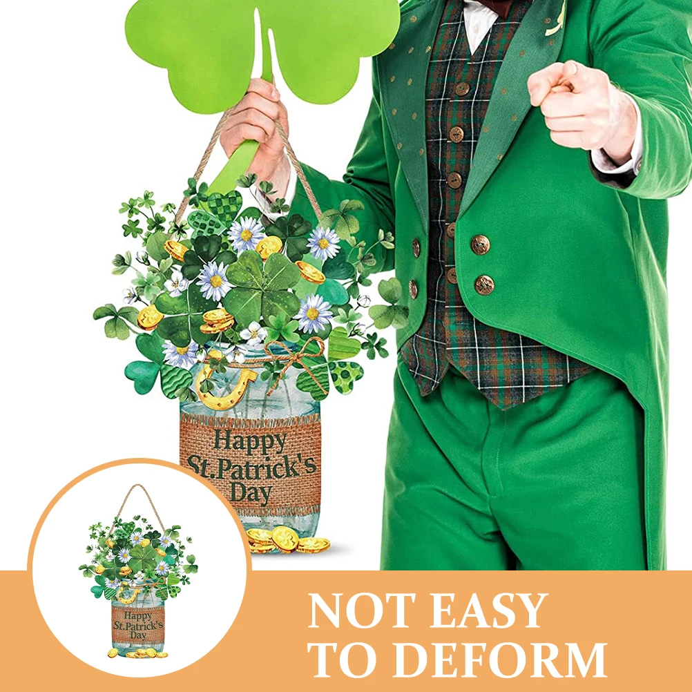 

St Patrick's Decor Hanging Wood Sign Hanging Pendant For Welcome Creative Festival Door Pendant for Outdoor Garden Celebrations