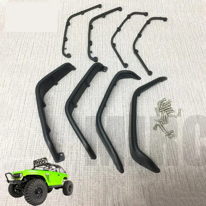 

4 metal mudguard pieces for axial Wrangler 90027 90028 JEEP 90035 to prevent scratching of wheel arches