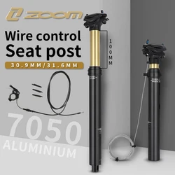 ZOOM Bicycle Seatpost For MTB 30.9/31.6 Aluminum Internal External Routing Cable Wire Control Lifting Hydraulic Seat Tube 801