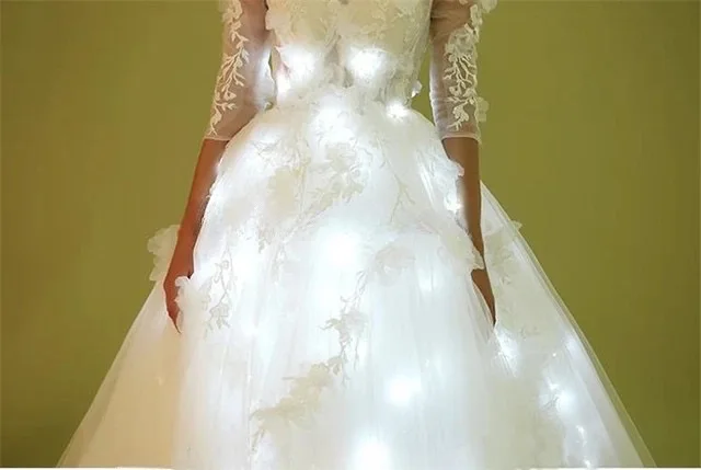 Vestido de novia luminoso Led de nuevo diseño