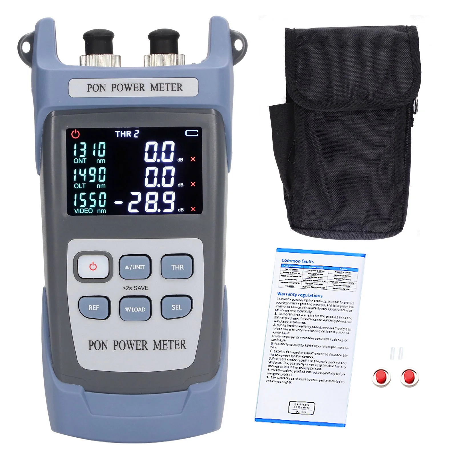 Medidor de potencia óptica, medidor de potencia óptica, pantalla Digital, Cable óptico, probador PON, juego de herramientas de prueba, probador de potencia óptica