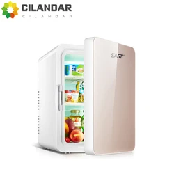 Refrigerador portátil de doble uso para coche, mini refrigerador pequeño para dormitorio, oficina y hogar, 12L