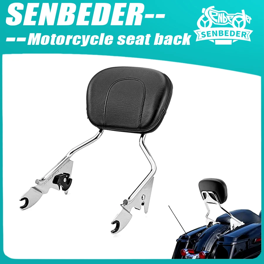 Motorcycle accessories Detachable Sissy Bar with Luggage Rack for Harley Touring 09-Up, Quick Release Passenger Backrest & Cargo Rack Combo
