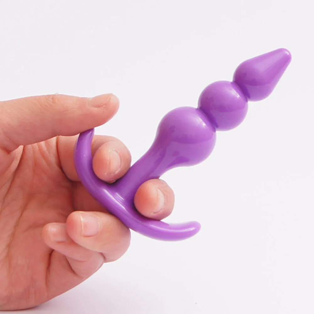 Tappi anali in Silicone morbido perline anali Dildo Butt Plug massaggio alla prostata tappo Sexy Unisex giocattolo adulto del sesso per uomini donne