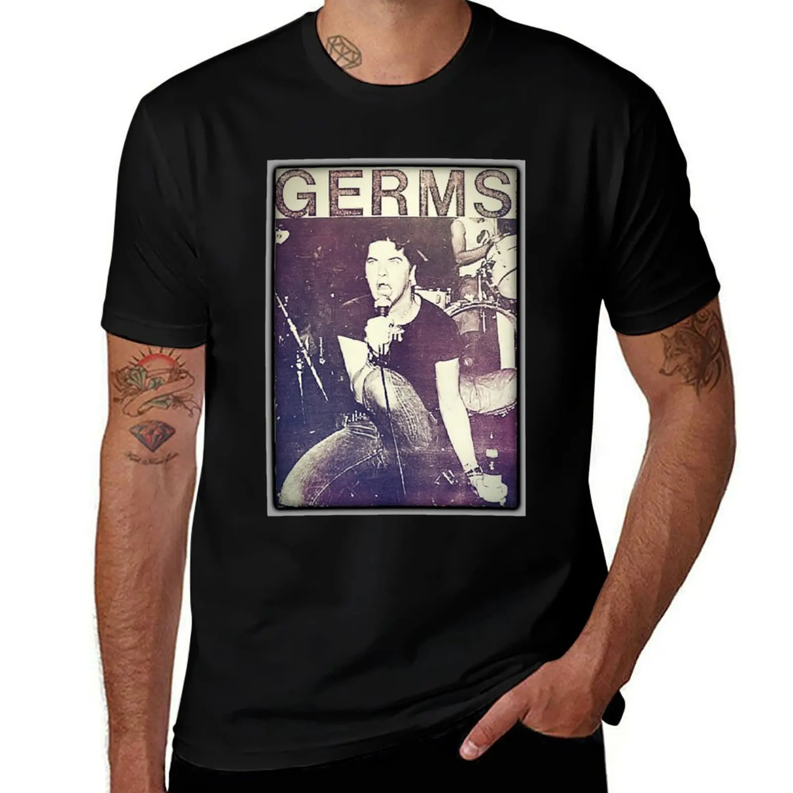 Germs T-Shirt blacks customs new edition vintage graphic tee men t shirts high quality