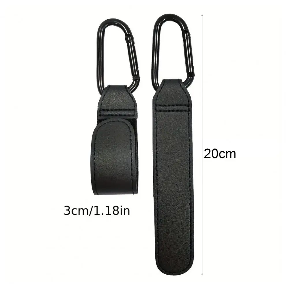 

1/2/3/6Pcs 20cm Hook Portable Faux Leather Fastener Tape Diaper Grocery Shopping Bag Hanger Pram Clip Strap Stroller Accessories