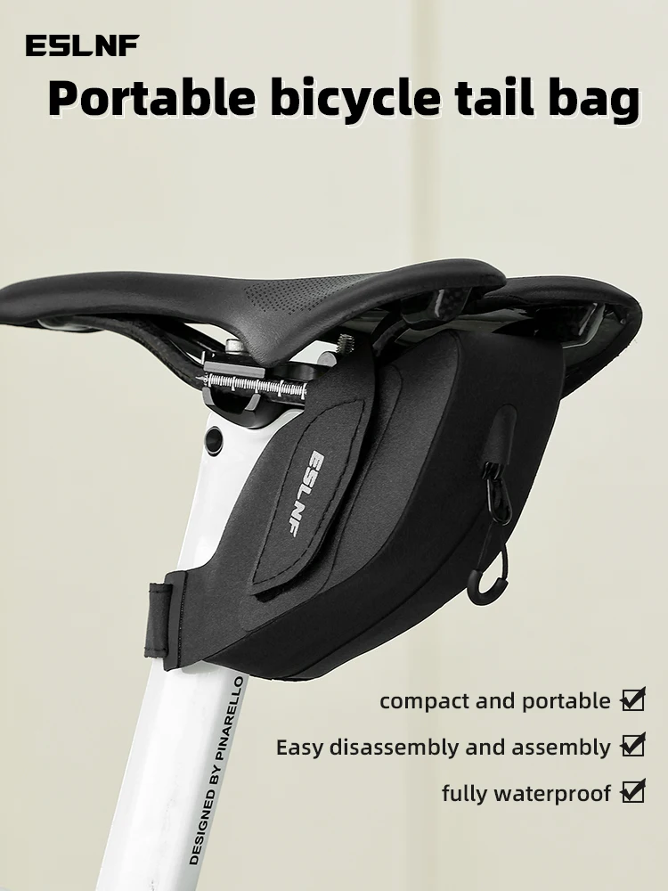 AliExpress NONE ESLNF Waterproof Under Seat Bike Bag Mini Bicycle Tail Bag Hard Shell Bike Saddle Tool Bag Cycling Accessories