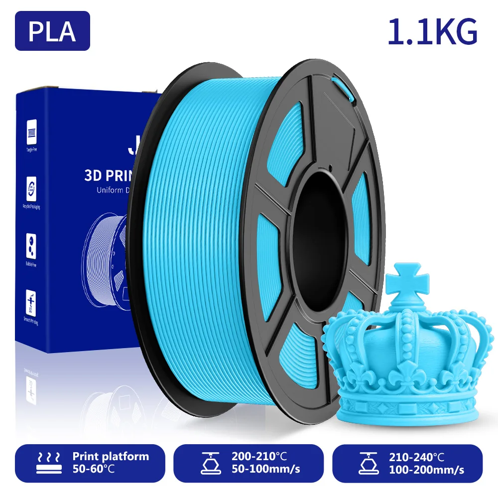 JAYO 1 Rolle PETG/ABS/PLA/PLA Transparentes Regenbogen 3D-Drucker-Filament 1,75 mm, blasenfrei und ungiftig, 3D-Druckmaterialien für 3D