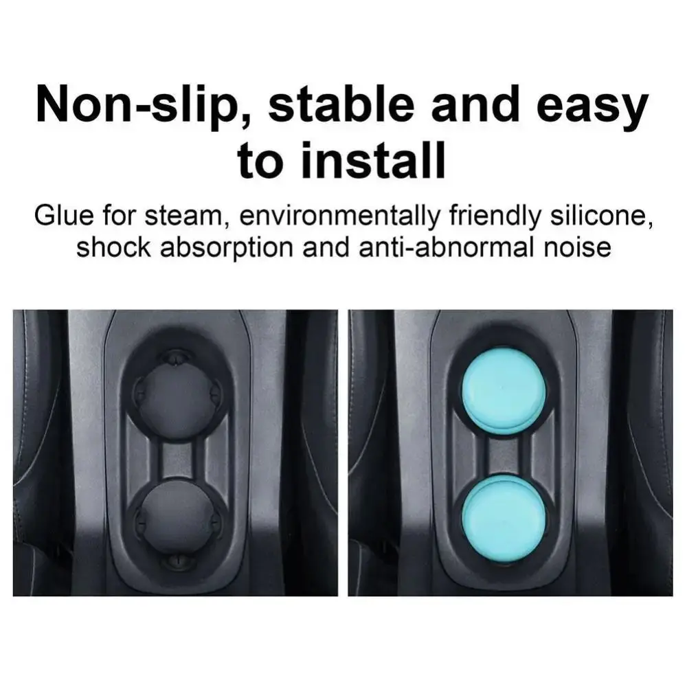3Pcs Silicone Car Water Cup Holder Black Universal Insert Cup Stabilizer Car Interior Accessories Bottle Glass Accessories