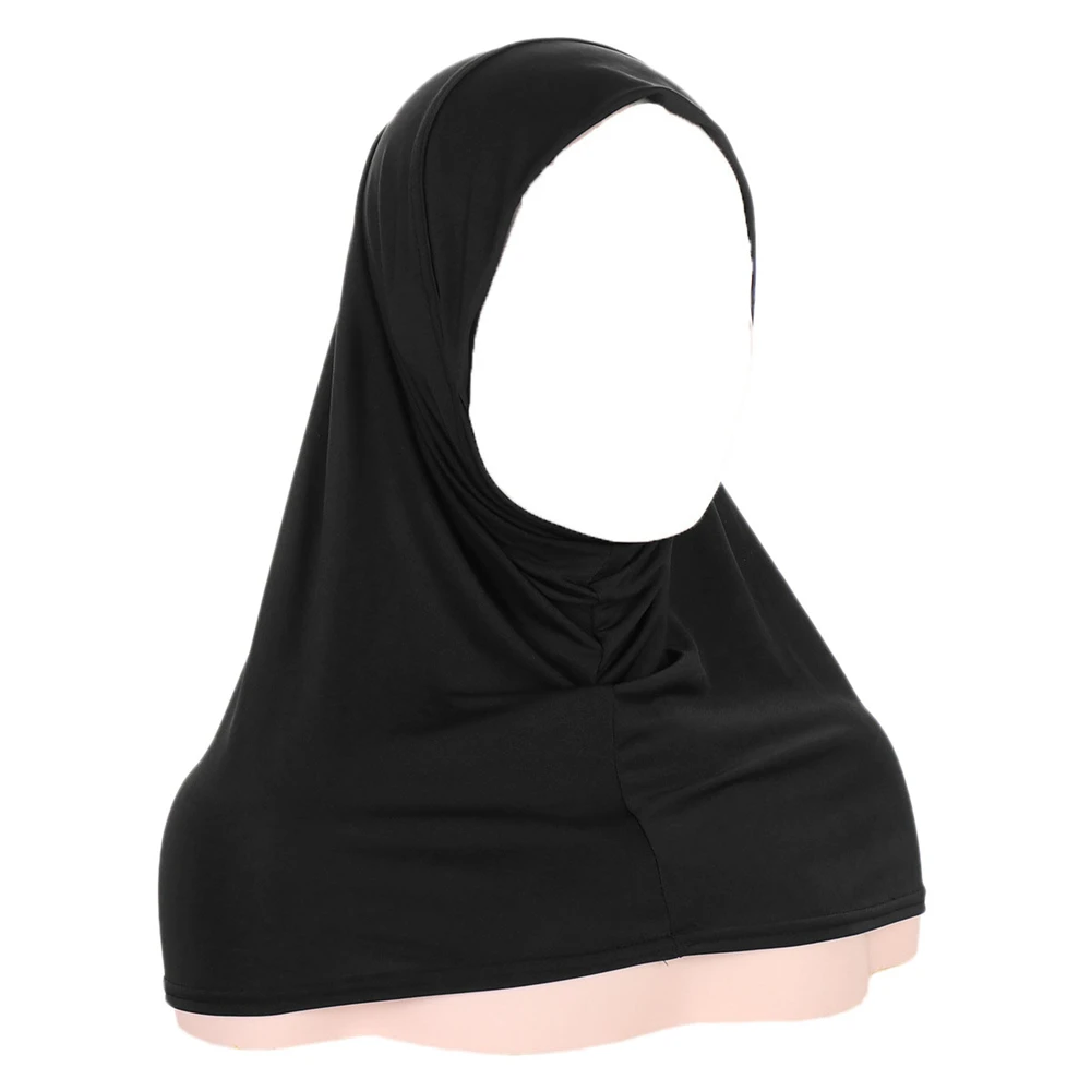 One Piece Amira Hijab Muslim Women Solid Head Scarf Wrap Shawl Pull On Ready To Wear Hijabs Islamic Niab Nikab Instant Headscarf