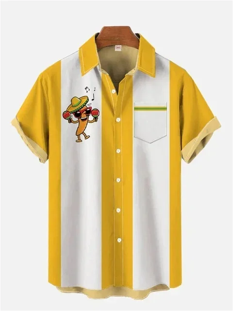 Rainbow Pony Printed Men's Shirt 2026 Hawaii Comfortable Beach Loose Top Fashion Shirt