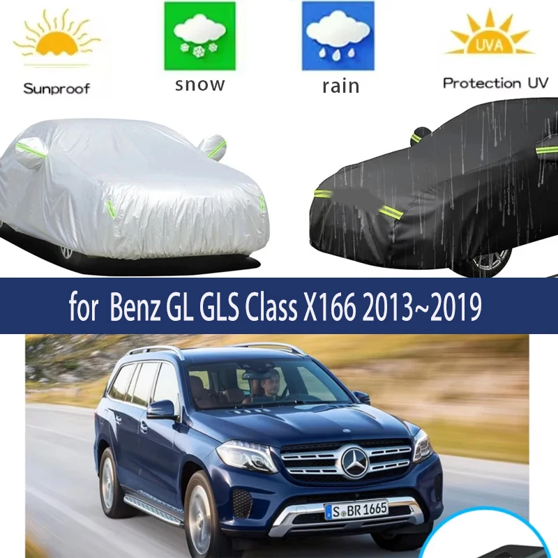 

for Mercedes-Benz GL GLS Class X166 2013~2019Full Car Covers Outdoor Sun Anti UV Rain Snow Dust Protection Oxford Cloth Accessor