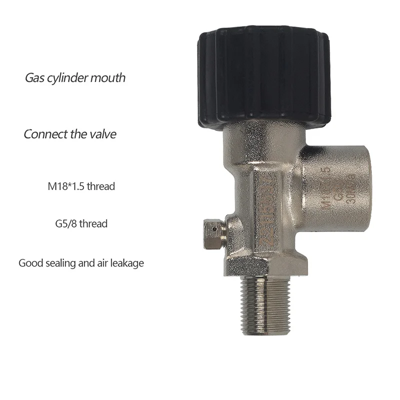 

Соединительный клапан газового баллона Погружной клапан соединения порта газового баллона G5/8 M18 * 1,5 Резьбовой клапан головки бутылки