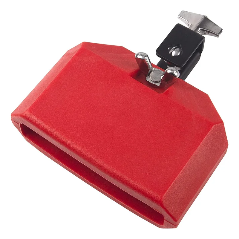 

5 Inch Jam Block,Plastic Musical Percussion Block Compatible with Latin Drum Instrument (Red)