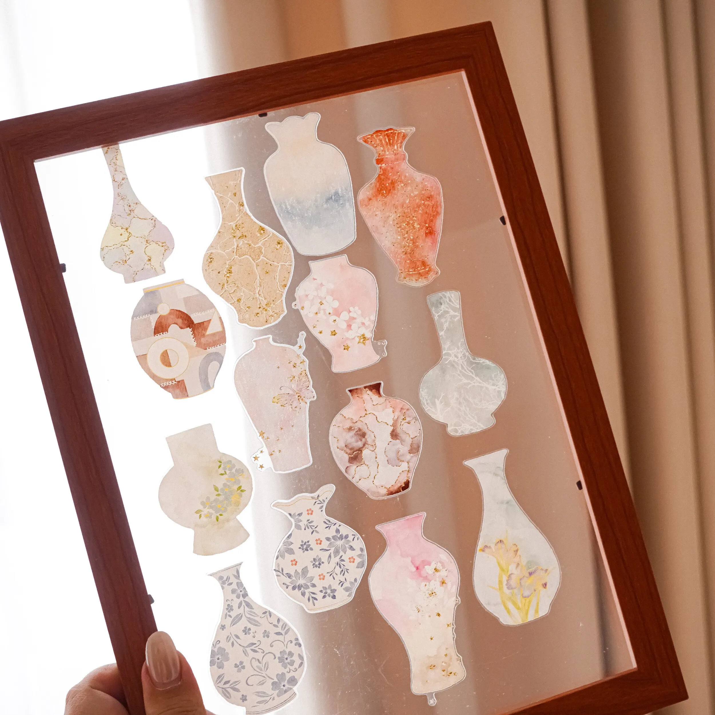 Jennyuanzi Studio Vintage Pottery Porcelain 2 Washi Paper Tape for Card Making DIY Scrapbooking Plan Decorative Sticker