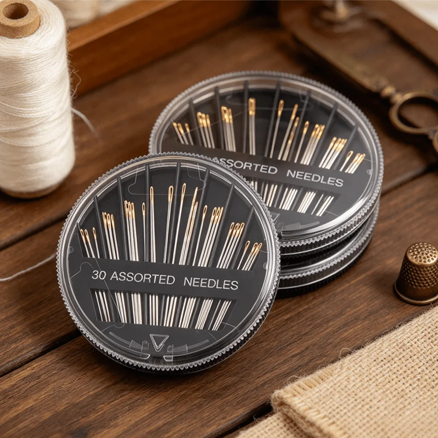 1/2/4pcs Assorted Size Sewing Needles Hand Work 30 Needles Portable Case Household Mending Set Fabric Sewing Embroidery DIY XJM