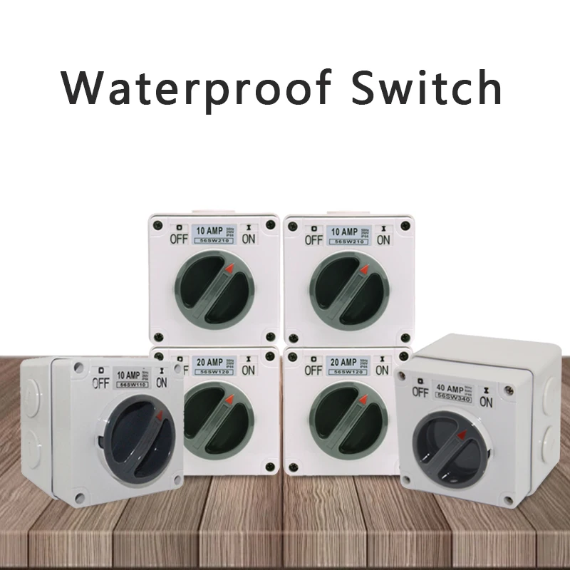 Electronic Industrial Waterproof knob Switches Australian Standard IP66 Rainproof Outdoor Power Switch Box