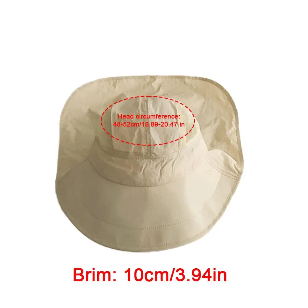 Summer Kids Sun Hat Breathable Mesh Quick Dry Toddler Fisherman Caps Solid Color Large Brim Neck Protection Bucket Outdoor Hats