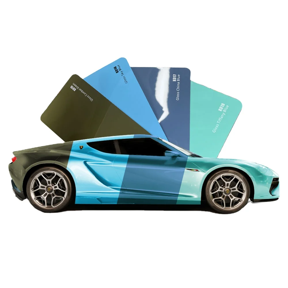 

Custom Matte Black Blue Car Wrap From Pet Factory Waterproof PVC Vinyl Film for Car Body Protection Car Wrap Vinyl Foil