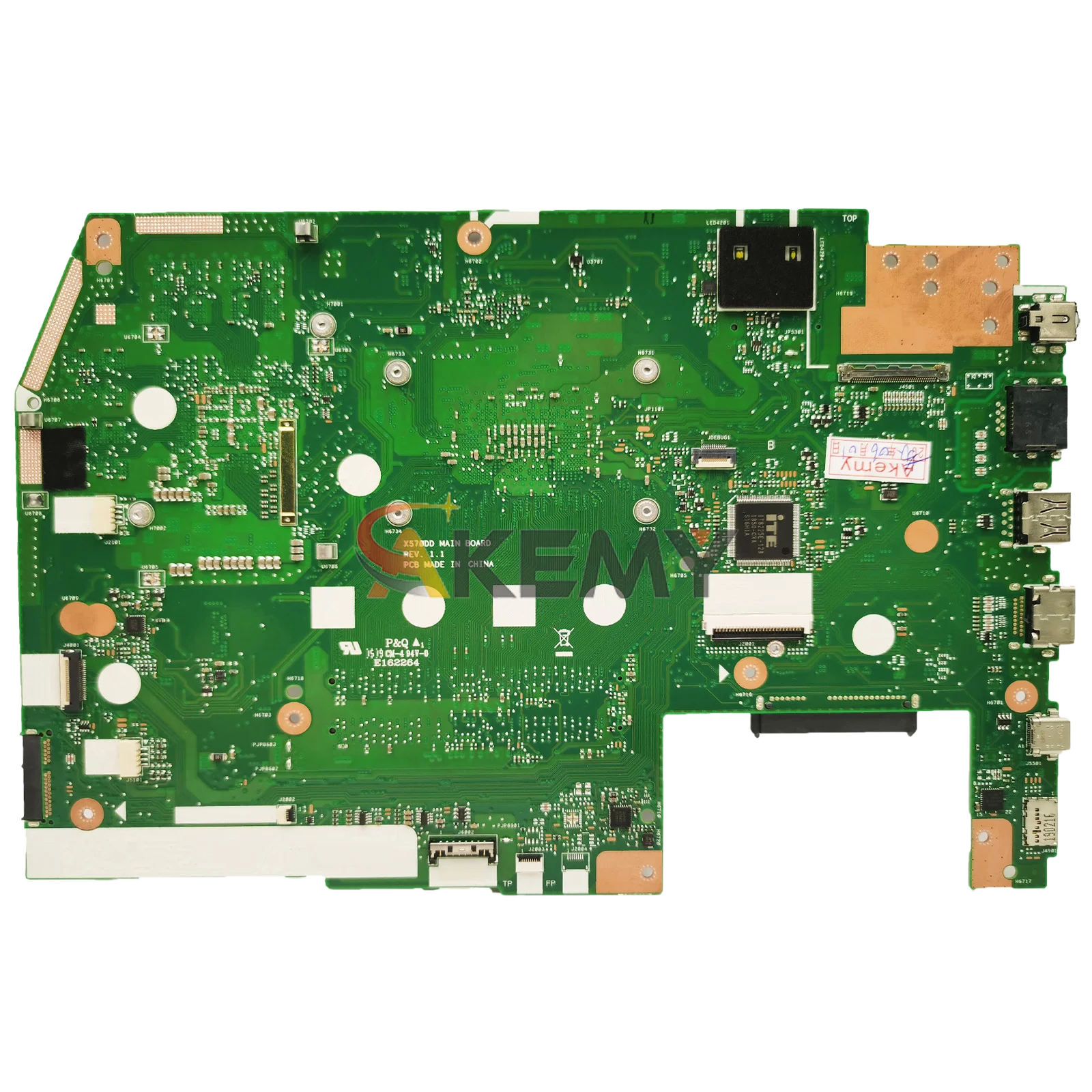 X570DD Motherboard Laptop untuk ASUS VivoBook X570DD YX570ZD X570D YX570DD Mainboard Notebook dengan CPU R3 R5 R7 Tes 100% OK stk