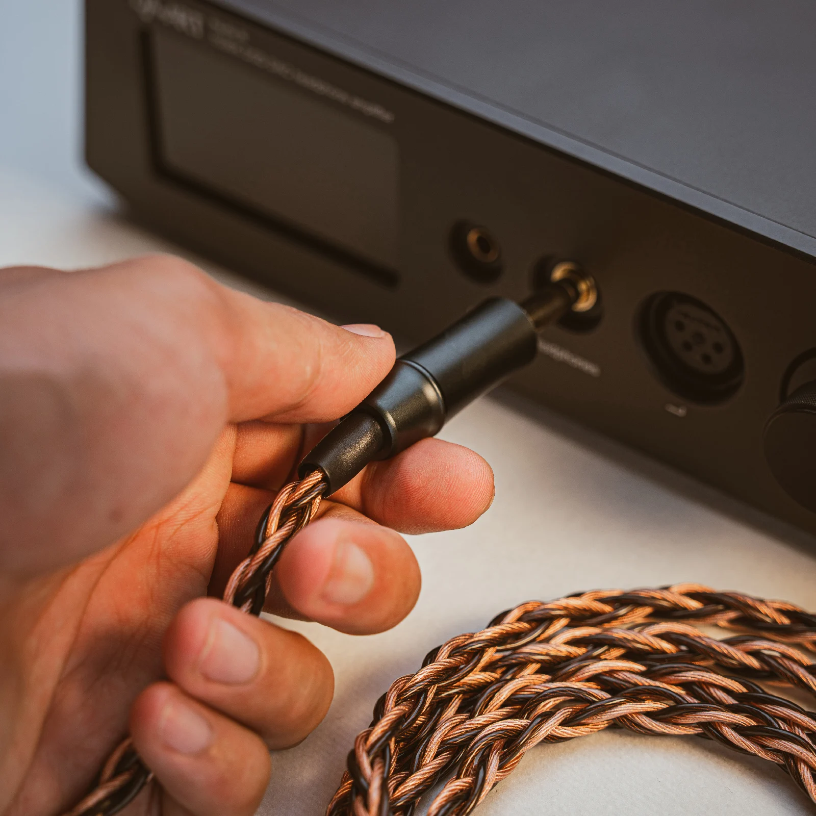 سلك كابل سماعة الرأس النحاسي FAAEAL OFC متوافق مع So-ny MDR Z1R MDR Z7M2 Hifi-man HE560 HE4XX Meze-Audio De-non AH-D7200