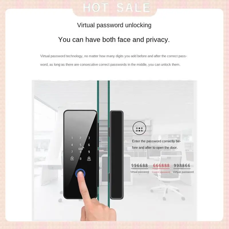 

24-Hour Delivery Waterproof Tuya Wifi Smart Door Lock Fingerprint Electronic Rim Lock For Glass Door