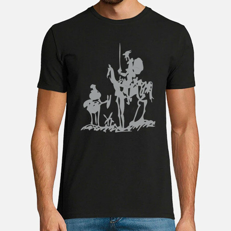 

Don Quixote and Sancho T-Shirt Short Sleeve Casual 100% Cotton O-Neck Summer Mens T-shirt Size S-3XL