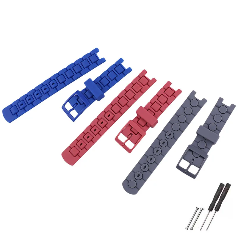 حزام ساعة من الراتنج للرجال والنساء بإبزيم دبوسي متوافق مع ساعة أطفال سواتش فليك فلاك أساور رياضية 16 ملم