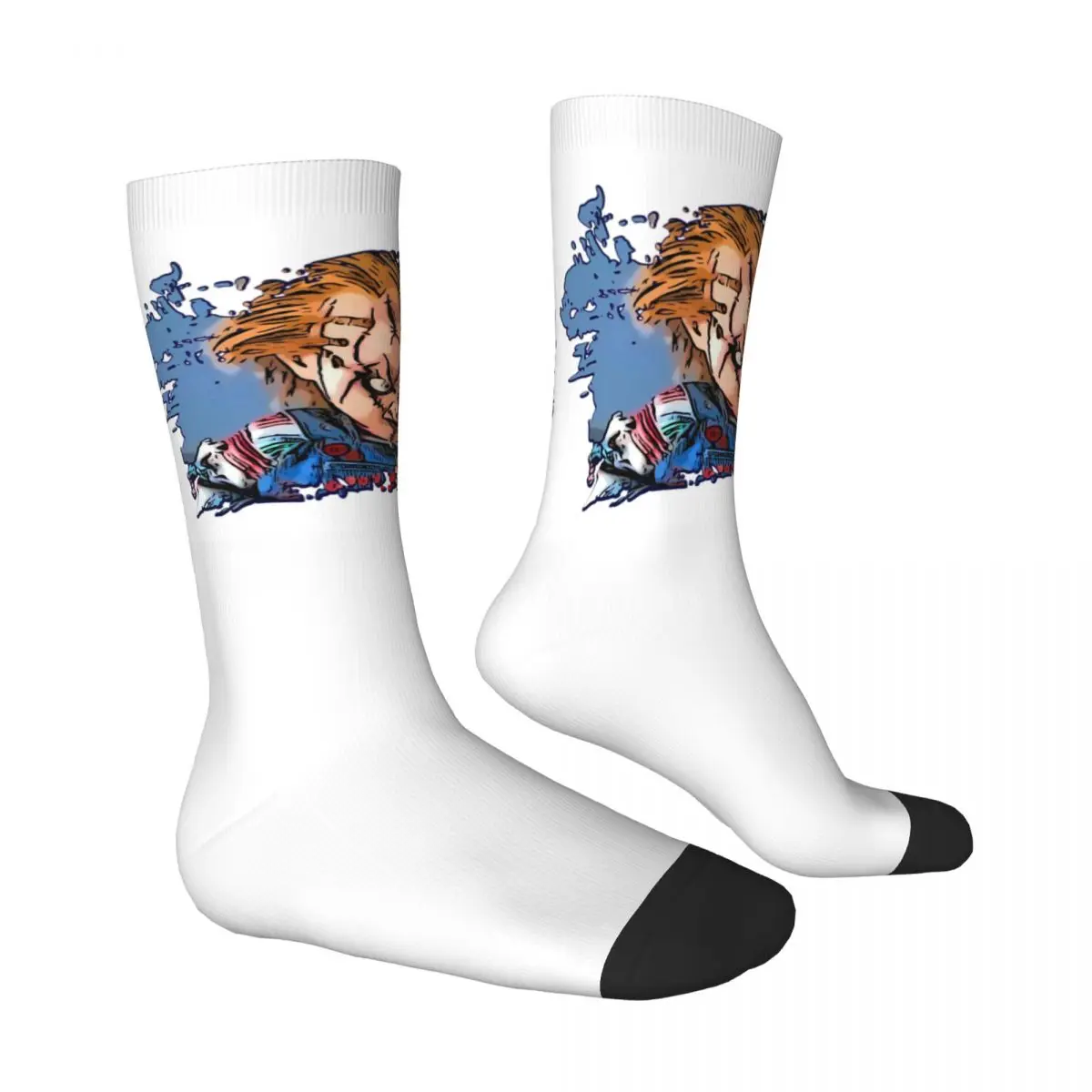 Cult of Chucky Chucky The Ghost Toy Terrorist Child's Play Doll Men Women Socks Windproof Novelty Spring Autumn Winter Stockings