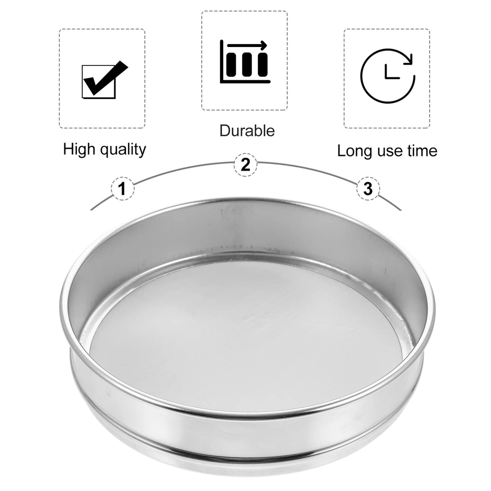 Sieve Standard Small Sifter for Laboratory Stainless Labs Sieves Economy Test Silver Steel Mesh